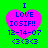 Green background with four identical pink heart-shaped icons containing blue text and symbols.