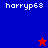 A pixelated icon with four quadrants displaying 'harryp68' text and alternating star symbols on blue, purple, and red backgrounds.