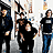 A 4-frame contact sheet of a Billy Talent promotional image showing band members in motion with bold text announcing their debut album release.