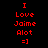 Red pixelated text on black background with white rectangular highlights shifting across in a pattern