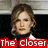 Two side-by-side show a woman with brown hair in top and long blonde hair in bottom , each with red text overlays reading "The Closer" and "Saving Grace" respectively