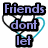 Pixelated text-based icon with layered words and heart-shaped outlines in blue, purple, red, and black colors.
