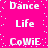 A static image with a bright pink background and scattered light blue dots, displaying repeated text in white pixelated font.