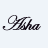 Two side-by-side stylized text icons with a small pink heart, one black and white, the other pink and black.