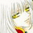 A 48x48 pixel animated contact sheet showing two frames of an anime-style character with white hair and yellow eyes on the left, paired with a black background containing "AnimeIM" text and a stylized logo on the right.