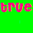 A static contact sheet of 19 frames showing a text-based animation with pink pixelated words on a bright green background, ending in a solid pink heart symbol.