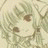 A 48x48 pixel buddy icon split into two sections: a pixelated anime-style character on the left and text on the right, with visible dithering and low-resolution rendering artifacts.