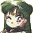 Pixelated anime-style character with green hair and a beret, next to black background with white text reading 'Anime IM' and 'com'.