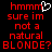 Red pixelated text on black background with white heart symbol above 'hmmm' in left , identical text in right
