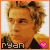 Two side-by-side animated frames of a pixelated portrait icon featuring a person with light brown hair and orange-toned skin, each frame containing text and a heart symbol at the bottom right.