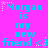 Bright pink background with repeated cyan text reading "Morgan is my new friend <3" and small white star icons, arranged in a pattern