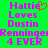 Green background with pink text reading "Hattie Loves Dustin Renninger 4 EVER" and a red pixelated heart symbol above the 't' in Hattie.