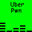 Green background with black text and horizontal bars; four instances of 'Uber Pwn' text arranged in two , each containing two identical text blocks