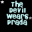 The Devil Wears Prada text in light blue pixelated font on black background with white and gray stars, animated star positions across frames.