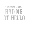 Static image with repeated text and scattered pink symbols on white background.