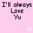 Pixelated text on pink background with two white heart symbols below.