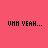 Pixelated pink background with black text and small heart symbols in a , showing animation changes across frames