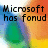 A four- displays text about a computer bug, with the bottom-right blank and background colors shifting between
