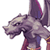 Pixelated 50x50 AIM buddy icon of a purple dragon-like creature with large ears, open mouth showing teeth, and visible wings against white background.