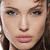 A four- shows a person with changing hairstyles and text labels: 'angeline' on the top-right, 'jolie' on the bottom-left