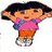 Pixelated cartoon character with dark hair, pink top, orange pants, and white shoes in a static pose.