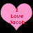 Two pink heart-shaped icons with red text reading "I Love Jacob" on a black background, displayed side-by-side.
