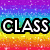 A four- displays text and imagery: 'CLASS' on a rainbow gradient, 'OF' on a bright background, '2011' over a blurred figure, and a blank