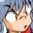 Pixelated anime-style character face with wide eyes and open mouth on left, black background with white text "Anime IM" and stylized "c0m" on right in a 2x1 contact sheet layout.
