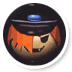 Animated circular icon shows a character with orange hair and black hat transitioning between three expressions: neutral, smiling, and frowning.