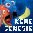identical cartoon fish icons with blue background, yellow crescent moon, and white text reading 'NERO FONATIC' below each icon