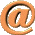 A bronze-colored @ symbol rendered in 3D with varying angles and perspectives across multiple views.