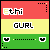 15 pixel-art icons with red, yellow, and green horizontal bands; each icon displays 'Ethi' in white text on the top band and 'GURL' in black text on the middle band