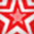 Red and white star-shaped pattern with a central pink star, blue background with 'American Gladiators' text in red and white.