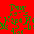 Red background with green text reading "Dear Santa, Hope He Gets To The Top" in pixelated font across four