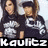 A person in a black shirt with white text stands against a light background, with the word "Kaulitz" displayed below in various colors.