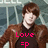A person in a brown leather jacket and dark shirt appears in three variations with pink text overlays reading 'Love =p', 'love =]', and 'Love :-D' against a blurred background.