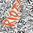 A split-screen icon with a pixelated silver background on the left and dark red on the right, featuring orange text 'Paramore' and red text 'I <3 PARAMORE!' in blocky digital font.