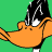 A 3x3 contact sheet of DuckTales cartoon character frames with orange beak, black head, white eyes, and green background.
