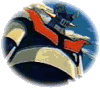 Six circular anime-style character icons arranged in a , each with distinct color schemes and poses against solid backgrounds