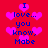 Red background with pink hearts and blue text reading "I love... you know, Mabe" in a pixelated style.