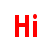 Six 'Hi' text icons in red, orange, yellow, green, cyan, and magenta arranged in two with a white background