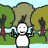 Animated contact sheet showing a 5x5 grid of pixel art frames depicting a character running through a forest and river environment with repeated motion cycles.