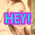 six shows a person with blonde hair and light skin, wearing a white top. Text overlays change across the top while the bottom remains static