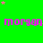 Green background with repeated pink 'morgan' text and scattered small stars in pink, green, and yellow.