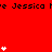 Red background with repeated black text 're Jessica re' and white heart symbols in varying vertical stacks across the frame.