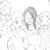 Pixelated grayscale image of a figure with long hair and a white top, partially obscured by low resolution and pixelation.