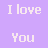 A 5x5 contact sheet of animated frames showing a purple background with repeated white text "I love You" and evolving variations of the phrase "ps" and "right" across sampled frames.