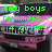 Pixelated image with green text reading 'silly boys hummers r 4 girls!!!' over a blurred background of pink and dark shapes.