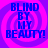 Four identical pixelated display 'BLIND BY MY BEAUTY!' text over a purple-pink spiral background with no visible animation changes
