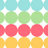 Pixelated image with horizontal color bands of cyan, green, pink, and yellow, each overlaid with white star shapes, and black text reading 'dance' above a of black and pink pixelated shapes